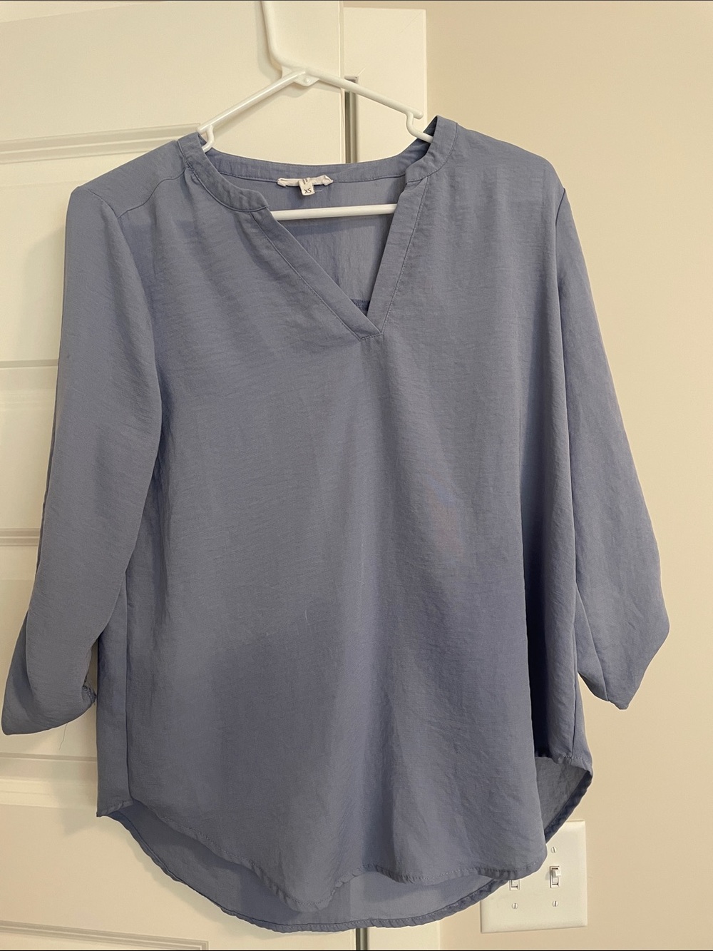 Maurices Soft Periwinkle V-Neck Tunic Blouse